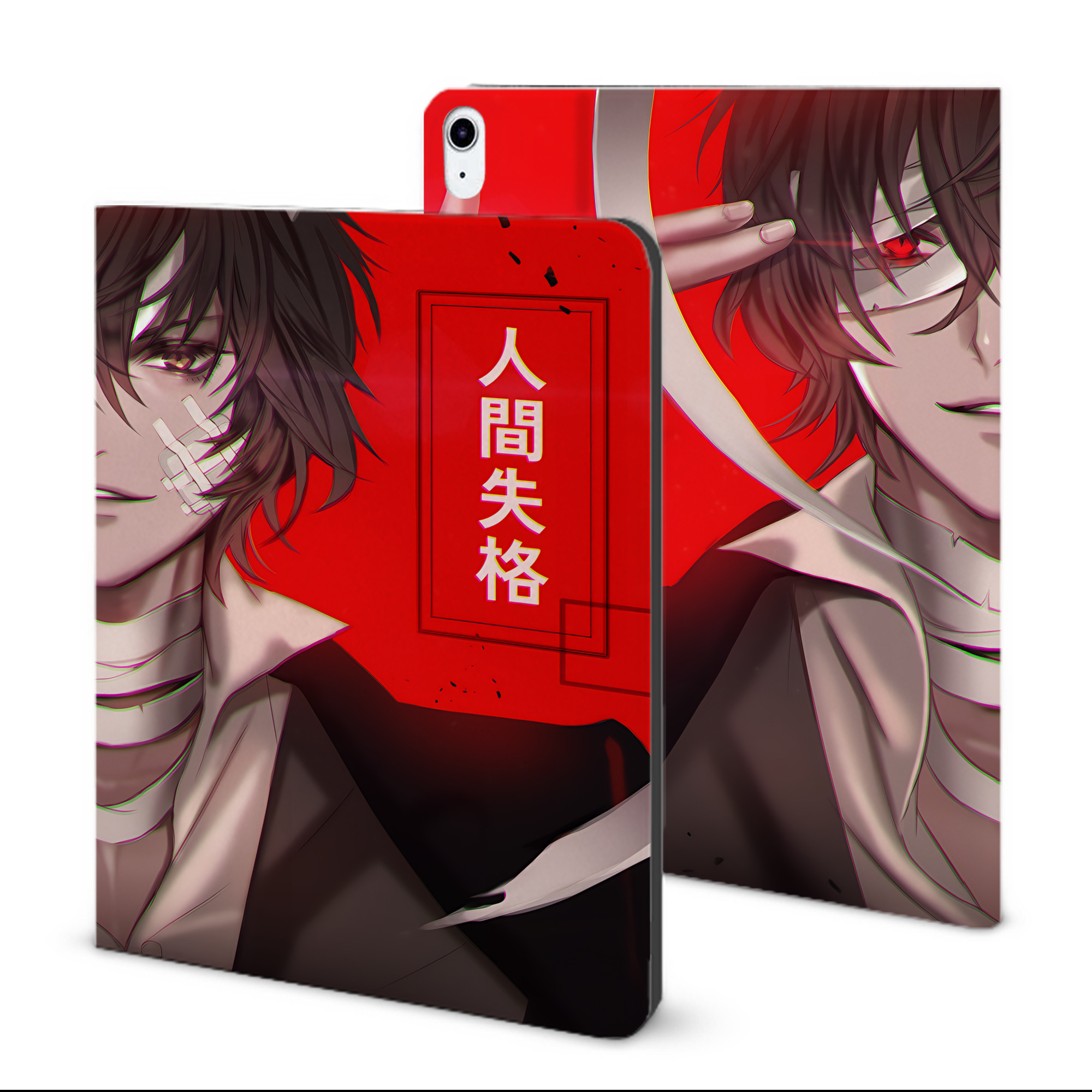 （画像用） 文豪ストレイドッグス Bungo Stray Dogs IPad ケース ブック型 PUレザー TPU 耐衝撃 軽量 薄型 ペン収納なし 全面保護 IPad 各モデル対応